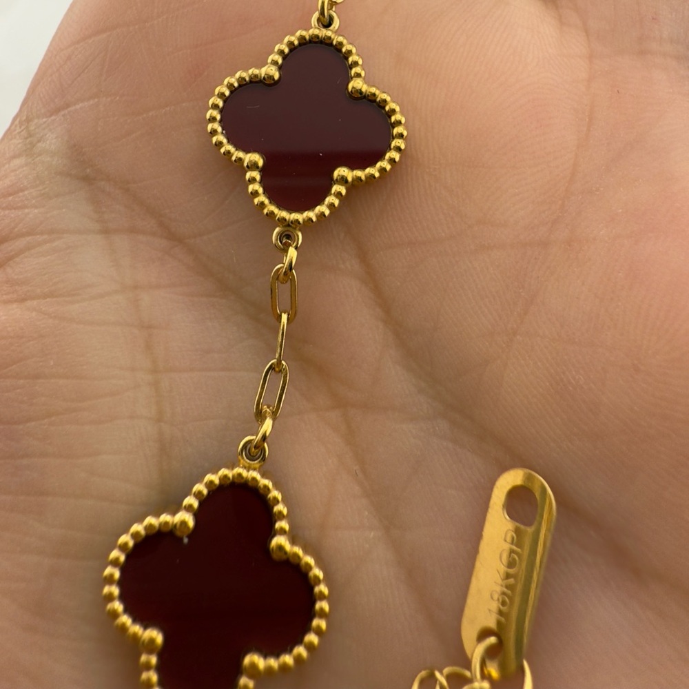 Alhambra Gold and Brown Clover Bracelet - Picture 3 of 4